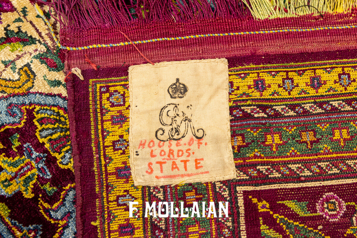 Rare Rug Farahan Silk Signed “Zel Al-Soltan” n°:705694